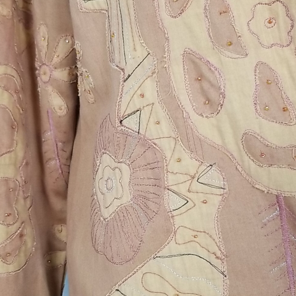 Parsley & Sage Brown/Tan Embroidered Jacket MD - Picture 15 of 16